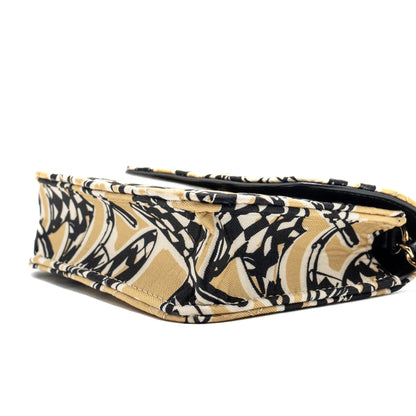 Chanel Mini flap bag Fabric Beige / Multicolour L (microchip)