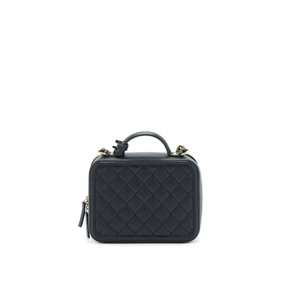 Chanel Cavia Leather Vanity Bag Black