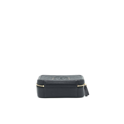 Chanel Cavia Leather Vanity Bag Black
