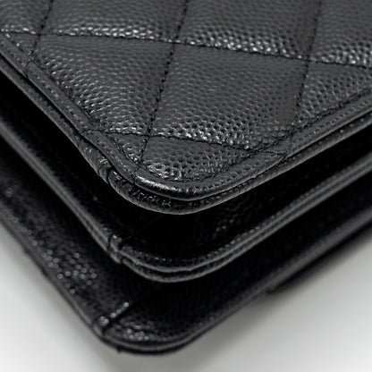 Chanel 23s Wallet On Chain with Bag Charm Caviar Black (Microchip)