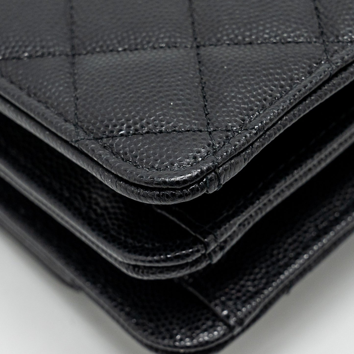 Chanel 23s Wallet On Chain with Bag Charm Caviar Black (Microchip)
