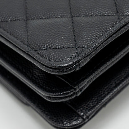 Chanel 23s Wallet On Chain with Bag Charm Caviar Black (Microchip)