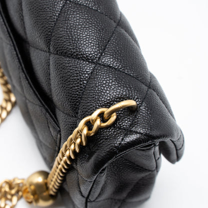 Chanel 23P Mini Coco Love Flap Bag Caviar Black  (Microchip)