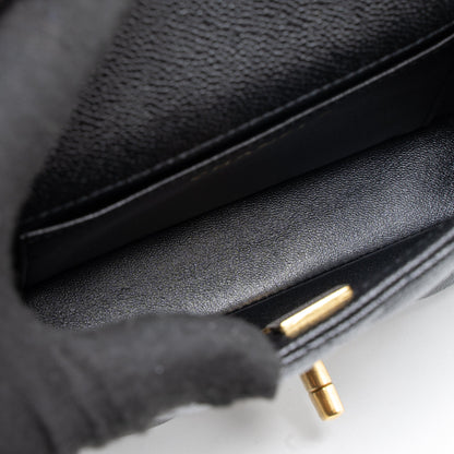 Chanel 23P Mini Coco Love Flap Bag Caviar Black  (Microchip)