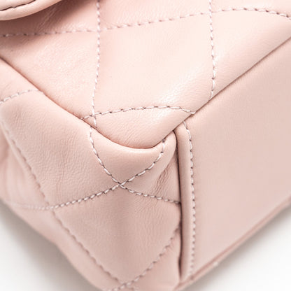 Chanel 22b Flap Bag with Gem Chain Lambskin Dust Pink  (microchip)