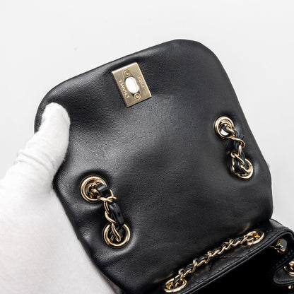 Chanel mini Duma backpack Lambskin black L (microchip)