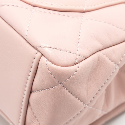 Chanel 22b Flap Bag with Gem Chain Lambskin Dust Pink  (microchip)