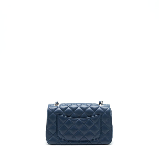 Chanel Mini Rectangular Flap bag Lambskin Blue