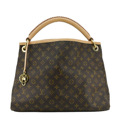 LOUIS VUITTON Artsy MM NM Monogram Canvas Shoulder Bag Brown