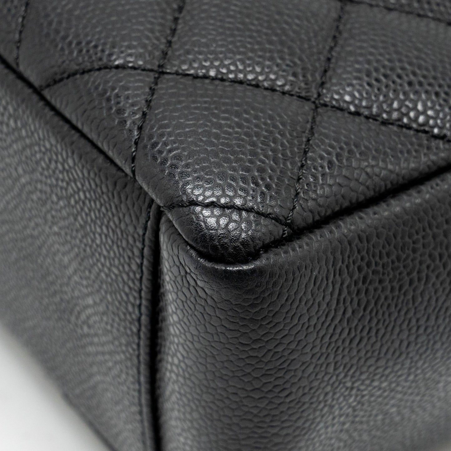 Chanel Petit Shopping Tote Bag Caviar BLACK
