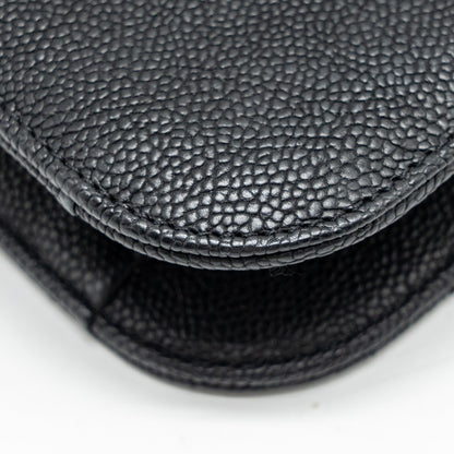 Chanel Paris-Cuba Thread Around Flap Bag With Chain Caviar Black L
