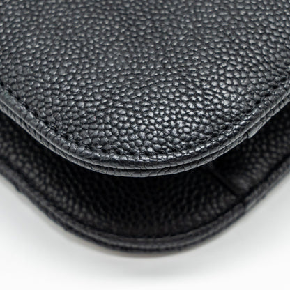 Chanel Paris-Cuba Thread Around Flap Bag With Chain Caviar Black L