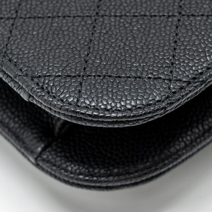 Chanel Paris-Cuba Thread Around Flap Bag With Chain Caviar Black L