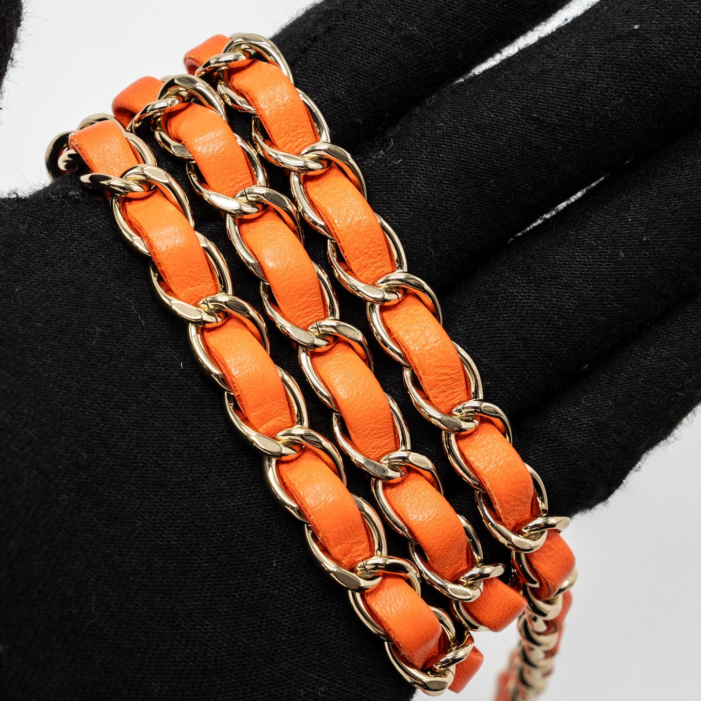 Chanel Mini Rectangular Flap Bag Lambskin Orange