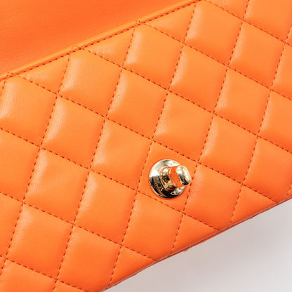 Chanel Mini Rectangular Flap Bag Lambskin Orange
