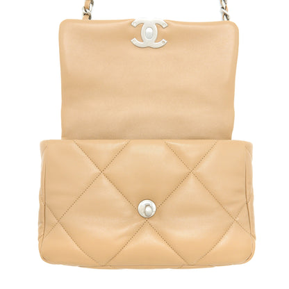Chanel 22B Small 19 Bag Lambskin Beige Multicolor Hardware (Microchip)