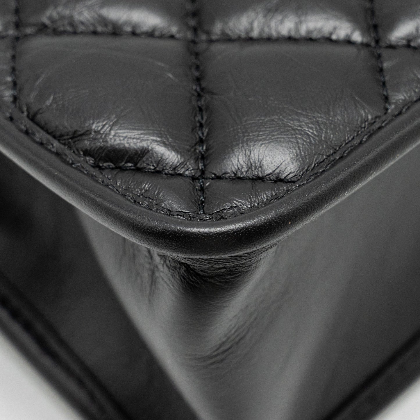 Chanel 23S Clutch Bag With Chain Calfskin Black Brush  (microchip)
