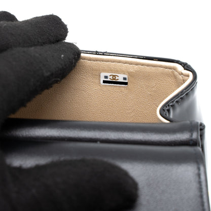 Chanel 22K Mini Clutch With Chain Patent Black  (Microchip)