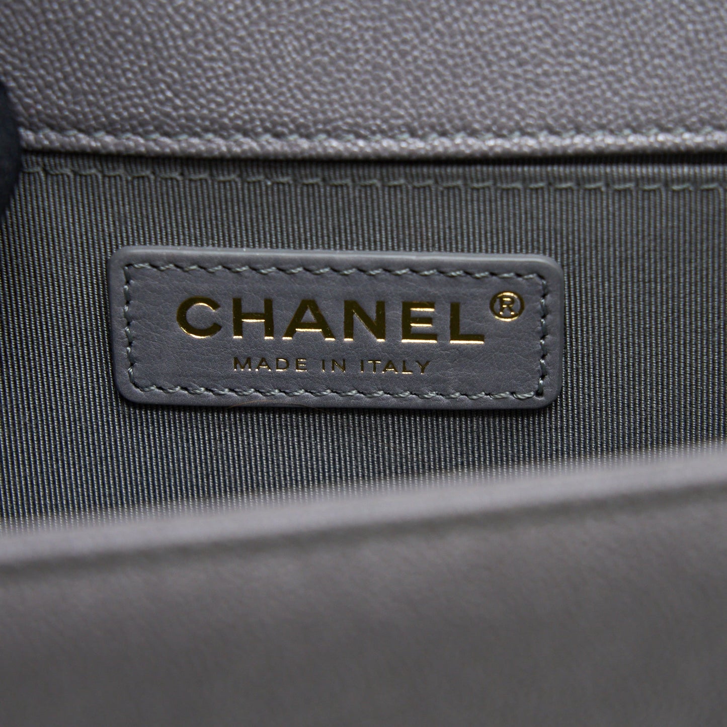 Chanel Small Boy Bag Caviar Grey L