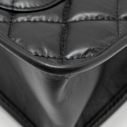 Chanel 23S Clutch Bag With Chain Calfskin Black Brush  (microchip)