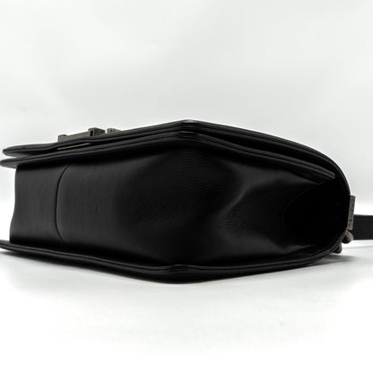 Chanel medium boy bag calfskin black ruthenium hardware