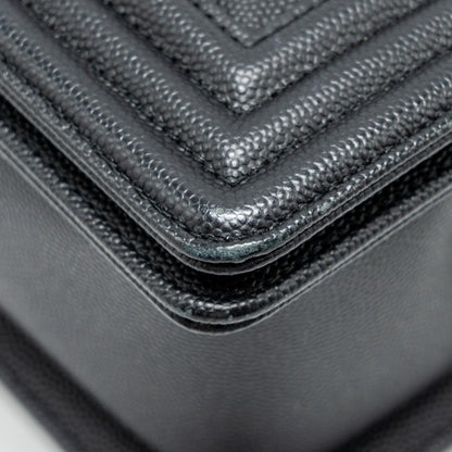 CHANEL Medium Boy Bag Caviar Black