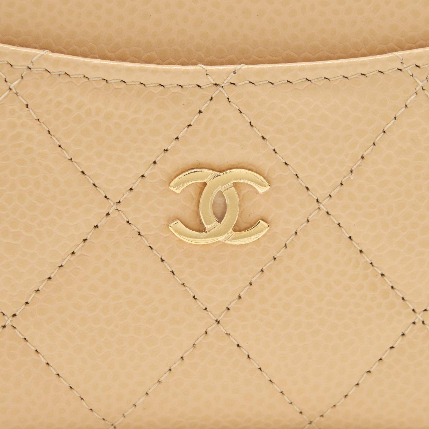 Chanel Card Holder Caviar beige
