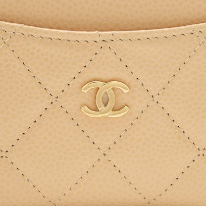 Chanel Card Holder Caviar beige