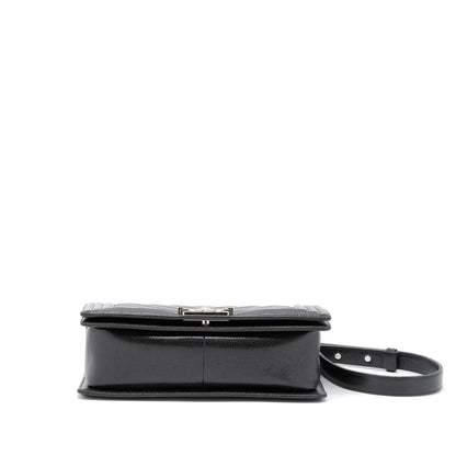 Chanel Medium Boy Bag Chevron Caviar Black