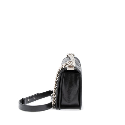 Chanel Medium Boy Bag Chevron Caviar Black