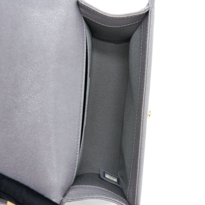 Chanel Small Boy Bag Caviar Grey L