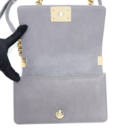 Chanel Small Boy Bag Caviar Grey L