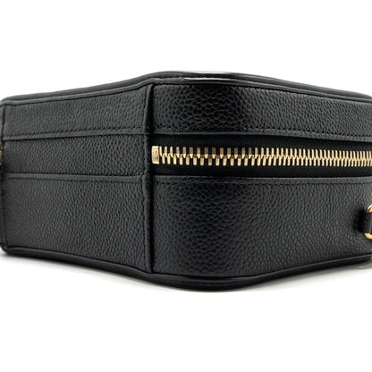 Chanel mini filigree vanity case Caviar black