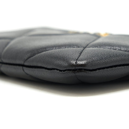 Chanel 19 Small pouch Goatskin Black