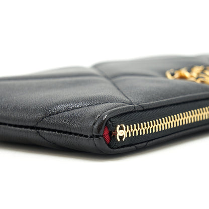 Chanel 19 Small pouch Goatskin Black