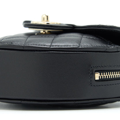 Chanel 22S Small Heart Bag Lambskin Black L