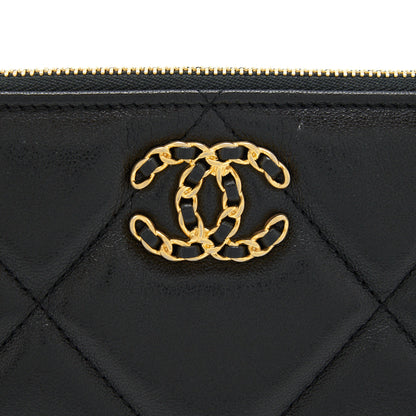 Chanel 19 Small pouch Goatskin Black