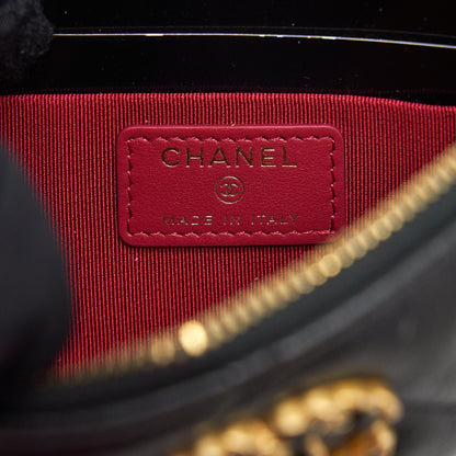 Chanel 19 Small pouch Goatskin Black