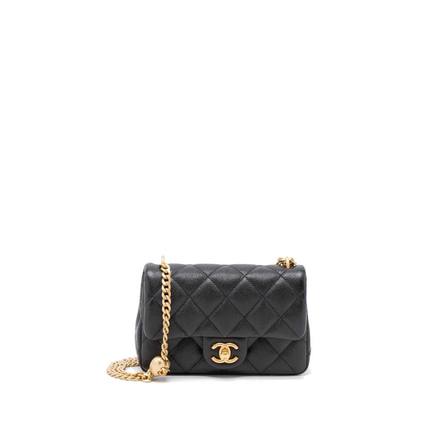 Chanel 23P Mini Coco Love Flap Bag Caviar Black  (Microchip)