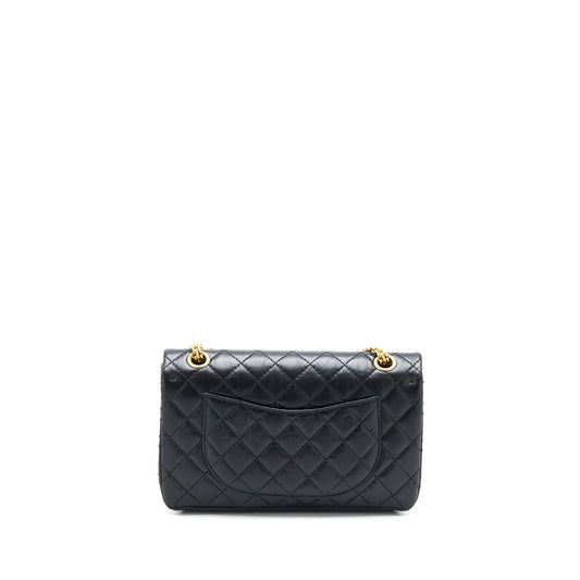 Chanel Small 2.55 225 Reissue Flap Bag Aged Calfskin Black Brushed