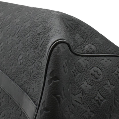 LOUIS VUITTON Keepall 50 by Virgil Abloh Taurillon Leather Travel Bag Absolute Black
