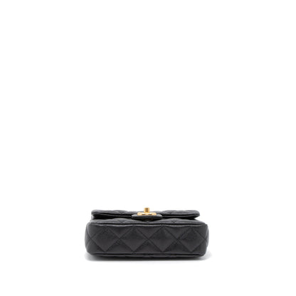 Chanel 23P Mini Coco Love Flap Bag Caviar Black  (Microchip)