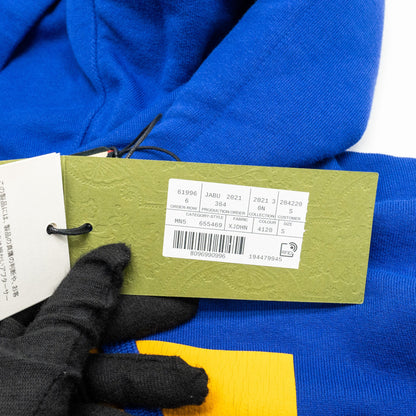 Gucci Size S 25 Gucci Eschatology Blind for Love Hoodie Cotton Blue/Yellow
