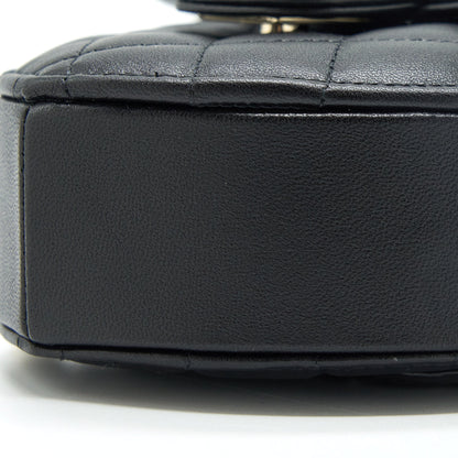 Chanel 22S Small Heart Bag Lambskin Black L