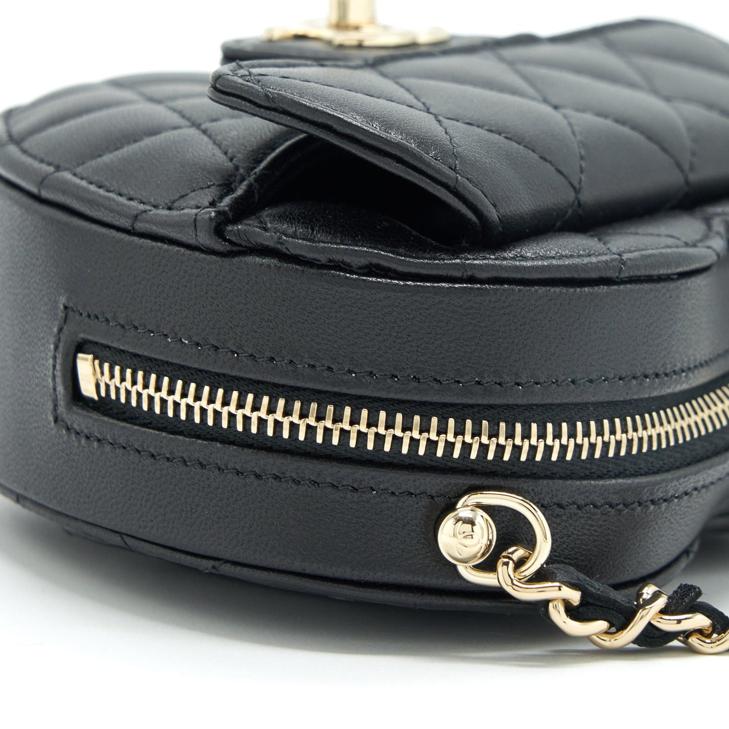 Chanel 22S Small Heart Bag Lambskin Black L