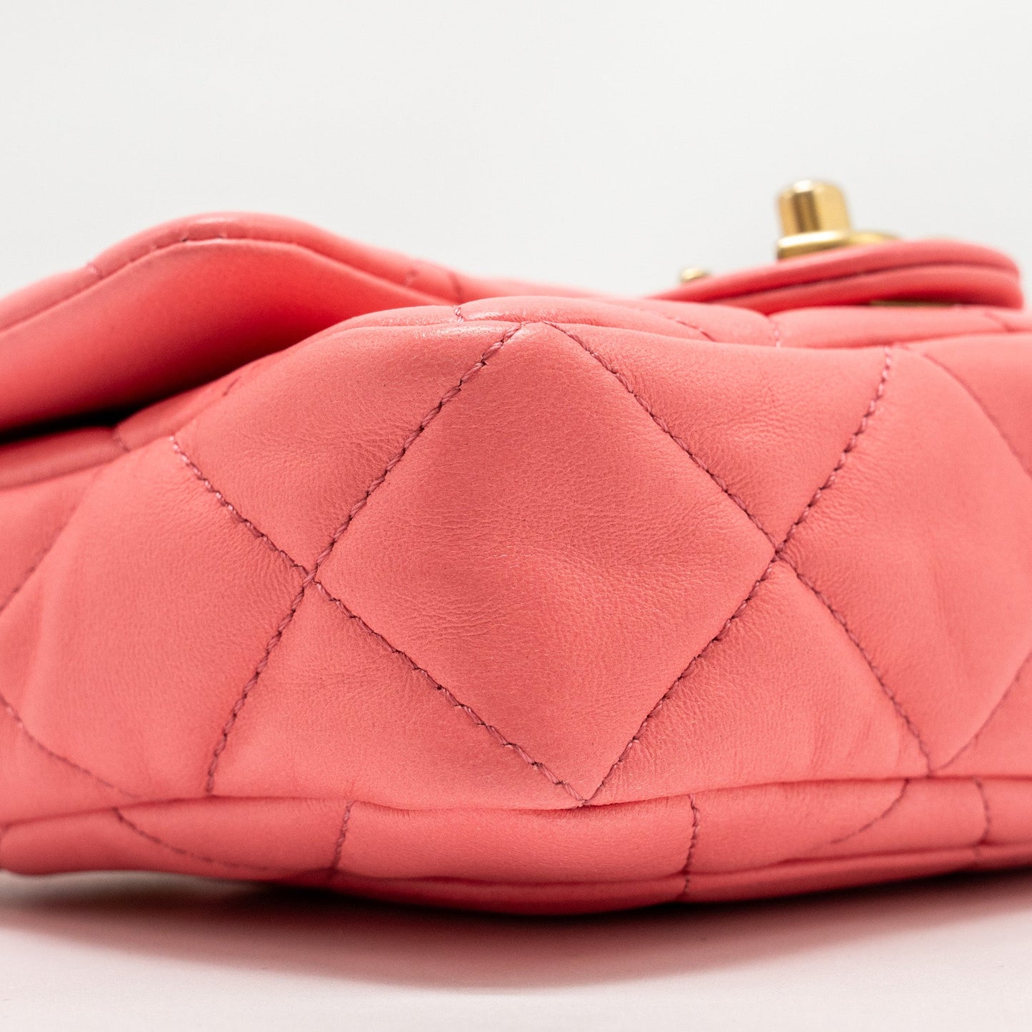Chanel Mini Funky Town Flap Bag Lambskin Pink  (Microchip)