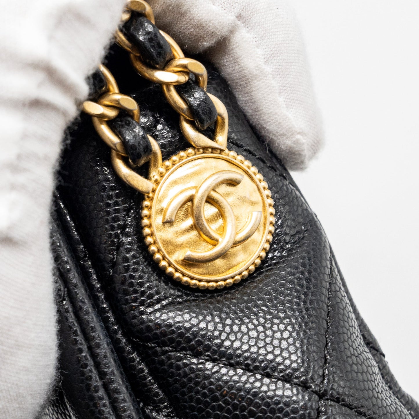 Chanel Mini Twist Your Button Flap Bag Caviar Black  (Microchip)