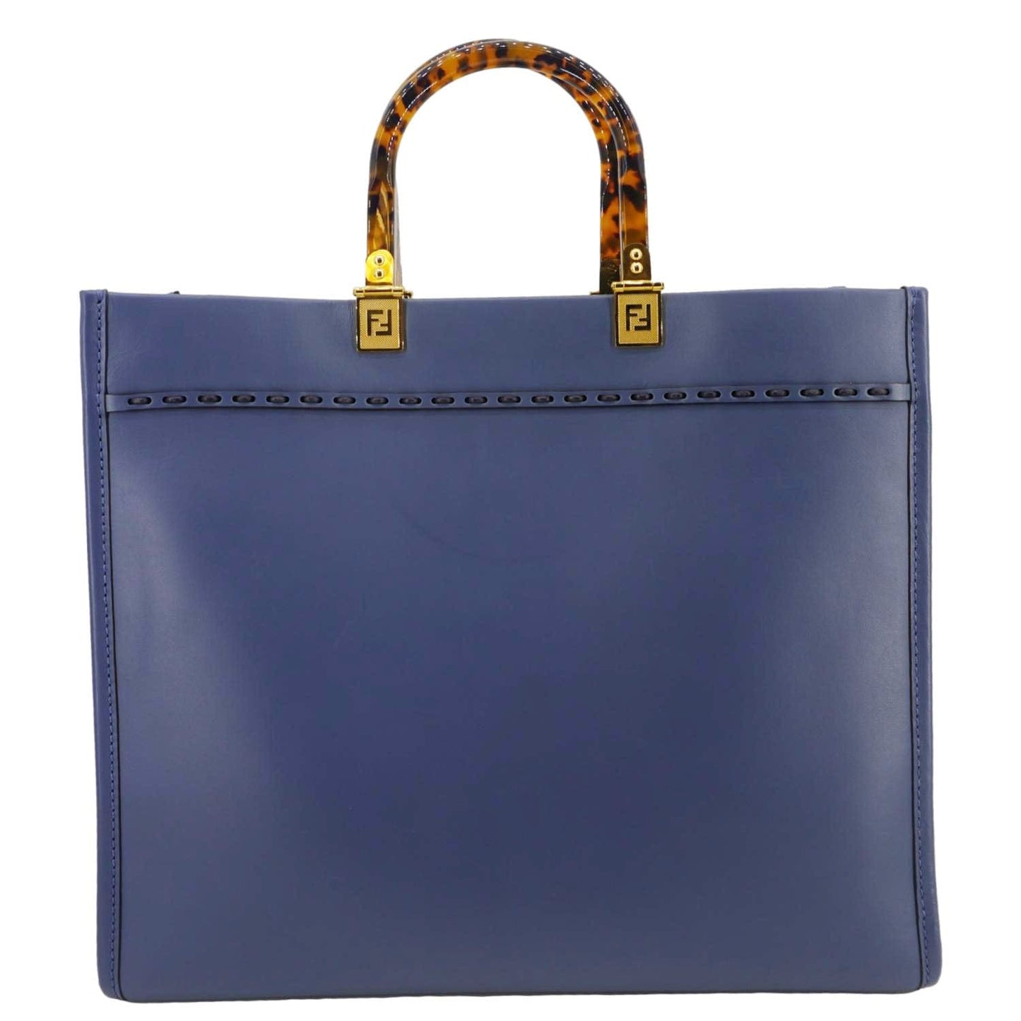 FENDI Sunshine Leather Crossbody Tote Bag Blue