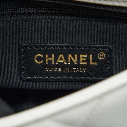 Chanel 22A Small Flap Bag Caviar White Brushed  (Microchip)