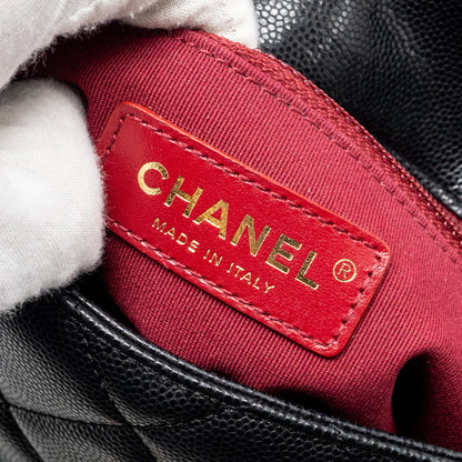 Chanel Twist your button quilted flap bag caviar black  (microchip)